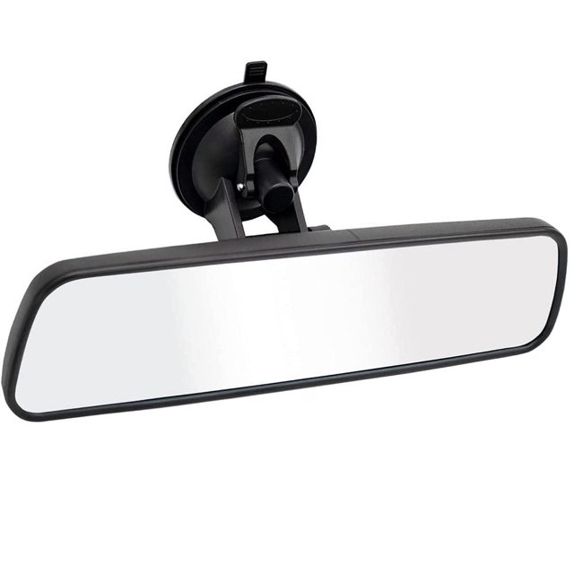 HLONK Rear View Mirror Anti-glare Rear View Mirror with 360 Degree Adjustable Suction Cup Curved Mirror Surface HD Car Rearview Mirror for Cars Vehicles SUV Trucks and Boats
