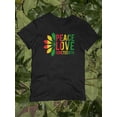 thumbnail image 3 of Peace Love Juneteenth Shaped T-Shirt Women -Smartprints Designs, Female 3X-Large, 3 of 4