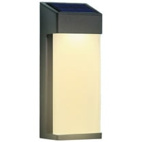 IBASETOY Outdoor Solar Light with Sensor Weatherproof LED Wall Lamp in Light Grey for Home Use 8.5 Inches
