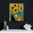 thumbnail image 5 of Nawypu Van Gogh Sunflower Black Cat Poster Canvas Wall Art Famous  for Bathroom Home Office, 5 of 5