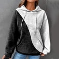 thumbnail image 2 of Shirts for Women Dressy Casual Plus Size Fall Winter Loose Fit Hooded Long-sleeved Kimono Drop Shoulder Drawstring Graphic Hoodie Cotton Sweatshirts Hoodies(White,S), 2 of 4