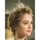 thumbnail image 1 of Tiara con forma de corona para mujer y niña, estilo reina barroca, color dorado, 1 of 5