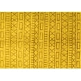 thumbnail image 1 of Ahgly Company Machine Washable Indoor Rectangle Abstract Yellow Contemporary Area Rugs, 8' x 12', 1 of 4