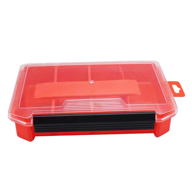 Youkk Fishing Box Storage Bait Lure Accessory Compartments Case Clear Tackle Outdoor Grids Practical Portable Capacity Green Orange