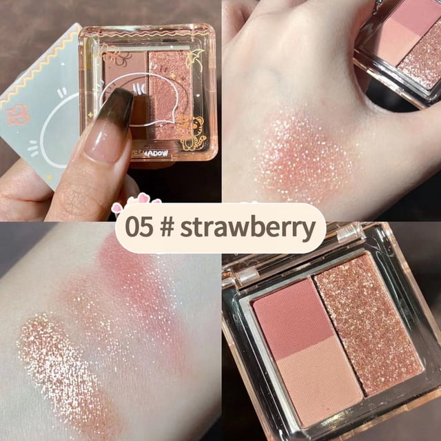 Small And Exquisite Eye Shadow Plate Shimmering Pearl Milk Tea Color Mini Eye Shadow Student Makeup Eyeshadow Waterproof Proof Luminous High Flash, Makeup Eye Shadow