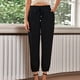 thumbnail image 1 of Pantalones casuales de mujer con cordones Pantalones de ocio Bolsillo de color sólido Pantalones de dama de oficina FLhrweasw Nuevo, 1 of 7