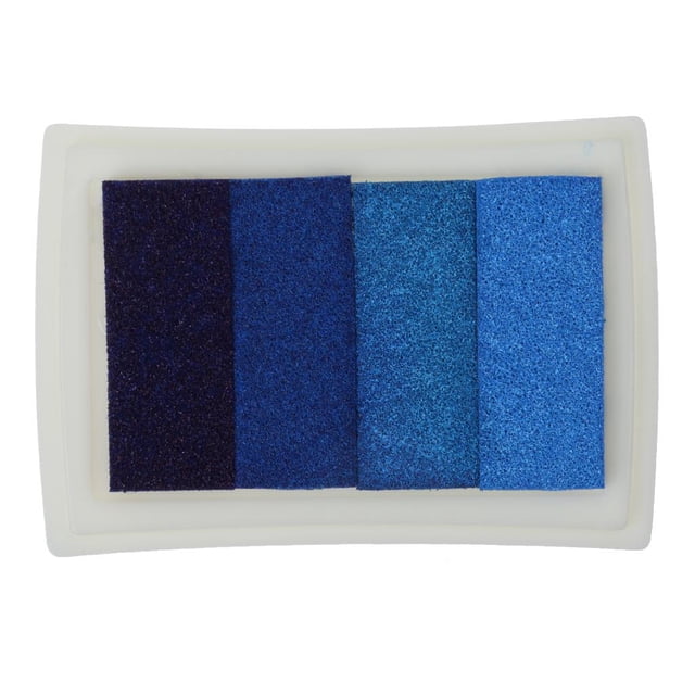 GUOOL Gradient Shade Multi Colour Ink Pad for Stamps Cardmaking Scrapbooking DIY Craft Blue