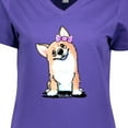 thumbnail image 4 of Inktastic Corgi Puppy Girl Women's V-Neck T-Shirt, 4 of 5