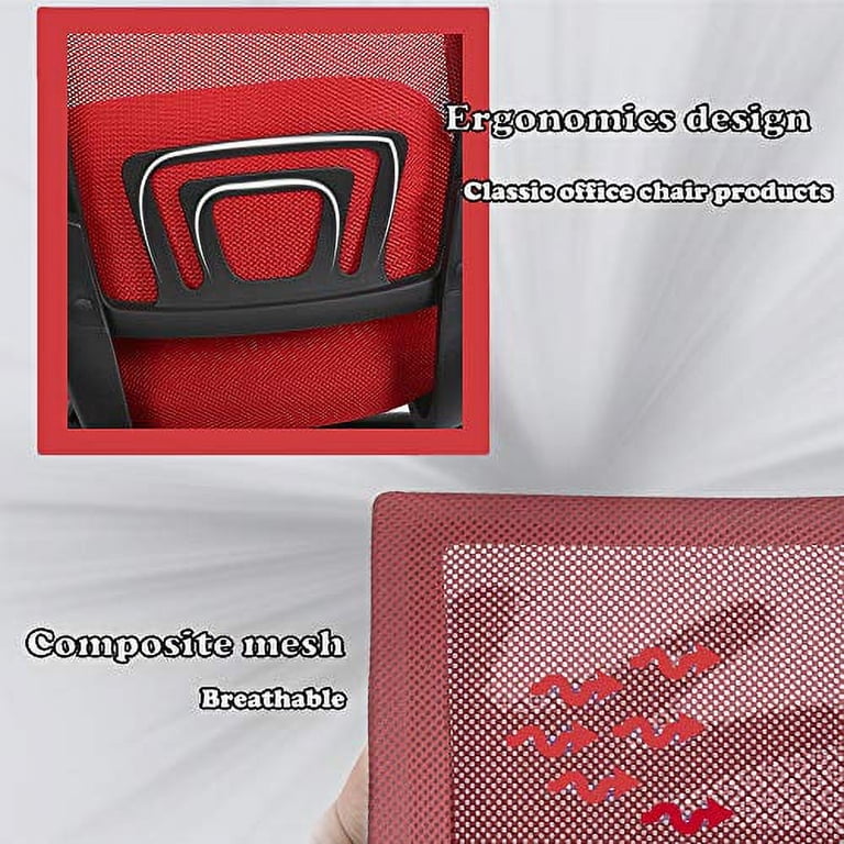 BestOffice Ergonomic Mesh Office Chair, Red photo 3