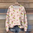 thumbnail image 2 of Womens Grinch Christmas Sweater - Crewneck,Long Sleeve,Knit,Complexion,Medium, 2 of 4