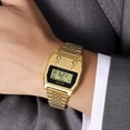 thumbnail image 5 of Retro Rectangle Digital Watch For Men Classic Stylish Design Multifunction Stainless Steel Business Men Wristwatch With Alarm, Stopwatch, Countdown, 5 of 5