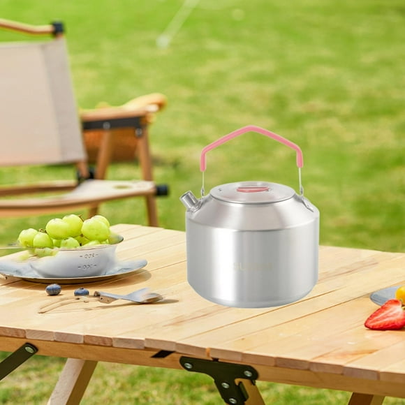 Hervidor de agua para acampar, tetera de café fácil de limpiar para acampar, escalar y hacer mochilerismo Rojo y 15L