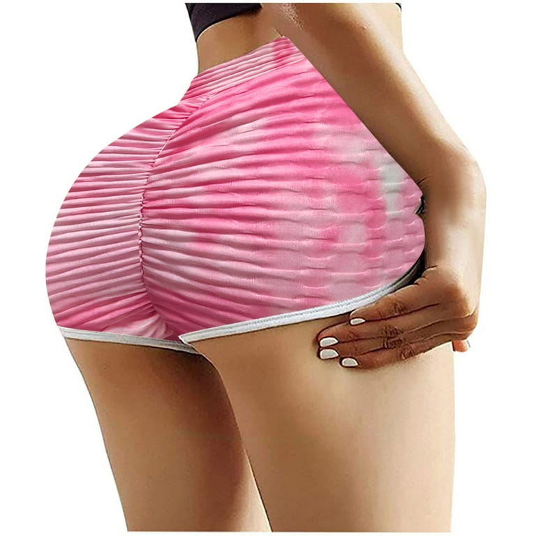 Zodggu Womens Pink Workout Shorts Women Basic Slip Bike Shorts
