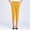 Yellow, variant on Plus Size Capri Pants For Womens Liweisiy Elastic High Waisted Slim Fit Stretchy Trousers Casual Oversized Pants Black 3XL