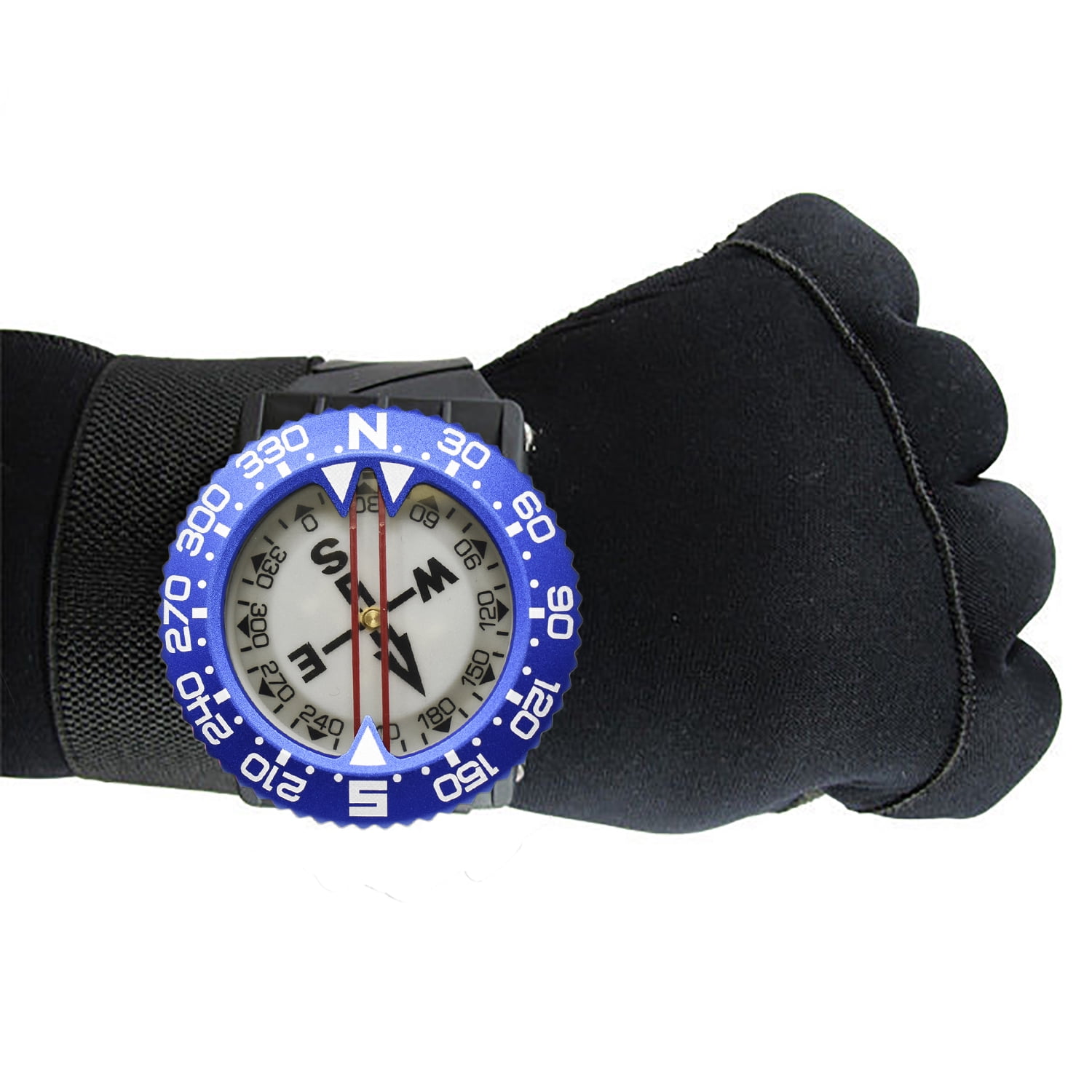 Scuba Choice Diving Deluxe Aluminum Frame Wrist Compass, Blue