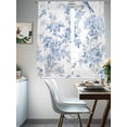 thumbnail image 4 of Blue White Flowers Sheer Curtains 63 Inch Length 2 Panels Set, Spring Summer Floral Botanical Voile Window Treatment Rod Pocket Curtains Sheers Drapes for Bedroom/Living Room/Kitchen 52x"63"x2, 4 of 7