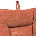 thumbnail image 5 of Jordan Manufacturing 38" x 21" Tory Sunset Orange Crosshatch Rectangular Outdoor Wrought Iron Chair Cushion with Ties and Hanger Loop, 5 of 14