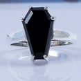 thumbnail image 4 of Natural Black Onyx Gemstone Coffin Ring, 925 Sterling Silver Unisex Handmade Jewelry, Wedding Engagement Metaphysical Gifts Ring, Exclusive Ultimate Awesome Ethnic Ring (Black Onyx, Size 7), 4 of 5