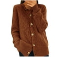 thumbnail image 2 of AGWOLF Cardigan Sweaters for Women Loose Cable Knit Button Up Jacket Coat Comfy Long Sleeve Tops, 2 of 6