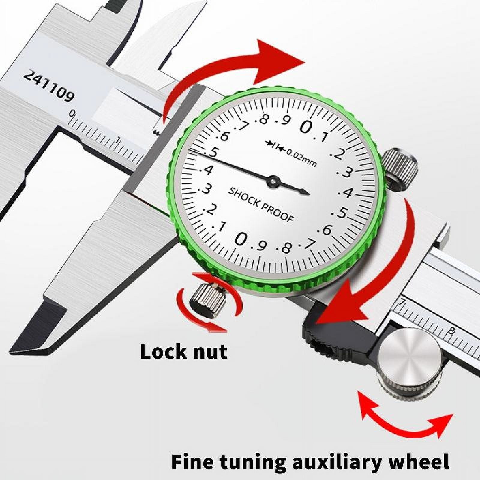 Professional 0 to 150mm Metric Verniers Calipers with Clear Dialing Face Measurement for Accurate Measurements in Machin