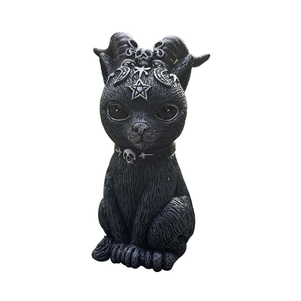 Black Cat Halloween Decoration Resin Cat Ornament Cute Cat Statue