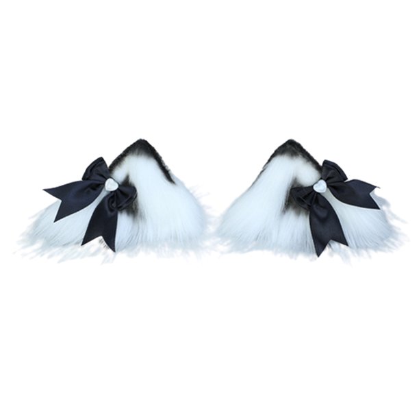 Pasador con orejas de zorro y gato, pinzas para el pelo, tocado peludo, pasador, diadema, decoración para fiesta de Navidad, accesorios para el cabello Adepaton BST2000416-5