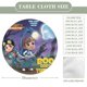 thumbnail image 2 of Rusty Rivets-theme Fitted Round Tablecloths Elastic Edged Table Covers Waterproof Table Cloth for Kitchen Holiday Party Tables Decor 150cm, 2 of 6