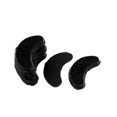 Nonslip Rubber Shoes Heels Sole Guard Plates Taps Black