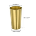 thumbnail image 2 of Cubierta de pierna de muebles Uxcell, paquete de 4 tapas redondas de metal para piernas, ideal para sofá, mesa, silla (2.1", tono dorado), 2 of 5