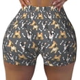 thumbnail image 2 of Logiee Bulldog Print Print Women's Biker Shorts,Workout Gym Shorts,Scrunch Shorts,Tummy Control Hidden Scrunch Running Yoga Shorts-Medium, 2 of 8
