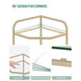 thumbnail image 5 of Corner Shelf Stand, Glass Bookshelf Bookcase, Bathroom Organizer, Plant Stand, Steel Frame, 5 of 6