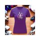 thumbnail image 1 of Playera Blusa Con Estampado De Conejo Kawai Con Caras Fantasmas Ropa Para Mujer Color Morado Talla Grande Marca Emil SaEs, 1 of 4