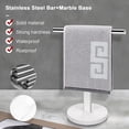 thumbnail image 3 of TShape Hand Towel HolderBath Towel RackStanding with Balanced Base Towel Bar for Bathroom Kitchen Vanity Countertop, Modern Stand Towel Ring with Marble Base ( , Chrome), 3 of 9