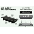 thumbnail image 6 of SET of 7 Achtek Air Supply Vent 4"x 10" Duct Opening (Overall 5-1/2"x 11-3/4") Solid Cast Aluminum Register Cover || Powder Coated Black No holes, 6 of 9