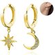 thumbnail image 1 of Pendientes colgantes de aro pequeños para mujeres y niñas de plata esterlina con dijes oso de fresa  Hogar, 1 of 3