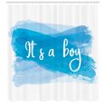 thumbnail image 3 of Ambesonne Gender Reveal Shower Curtain, It's Boy Abstract, 69"Wx70"L, Violet Blue White, 3 of 3