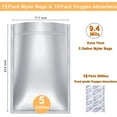 15 Pack 5 Gallon Mylar Bags (9.4 Mil) and 15x 2000cc Oxygen Absorbers