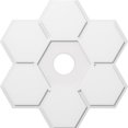 thumbnail image 1 of Ekena Millwork CMP38DY-06000 38 in. OD x 6 in. ID Square Daisy Architectural Grade PVC Contemporary Ceiling Medallion, 1 of 1
