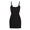Black, variant on Summer New Solid Color Sundress Sexy Spaghetti Strap Camisole Mini Dress Women Club Party Dresses Bodycon Sleeveless Dress Black (Gray,One size)