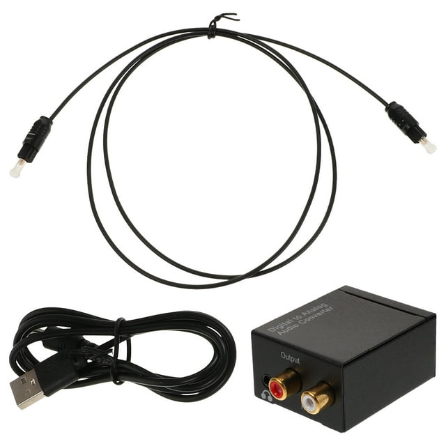 KAKOWELY 3.5 hole audio converter Portable Digital Coaxial and Optical to Analog Audio Converter with 3.5mm Jack for RV Theater and Sound Systems Convenient Audio Converter