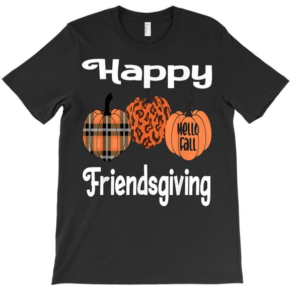 Happy Friendsgiving Thanksgiving Plaid Design Pumpkin Fall, - Great Gift Idea G6497 Unisex T-Shirt, Up to Size 5XL