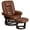 Vintage Brown, variant on Bowery Hill Contemporary LeatherSoft Plush Arms Recliner and Ottoman in Black