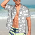 thumbnail image 6 of Haiem Rabbit And Cloud Printed Hawaiian Shirt for Men - Men’s Casual Beach Summer Shirts - Stretch Fabric with Modern Fit-Medium, 6 of 6