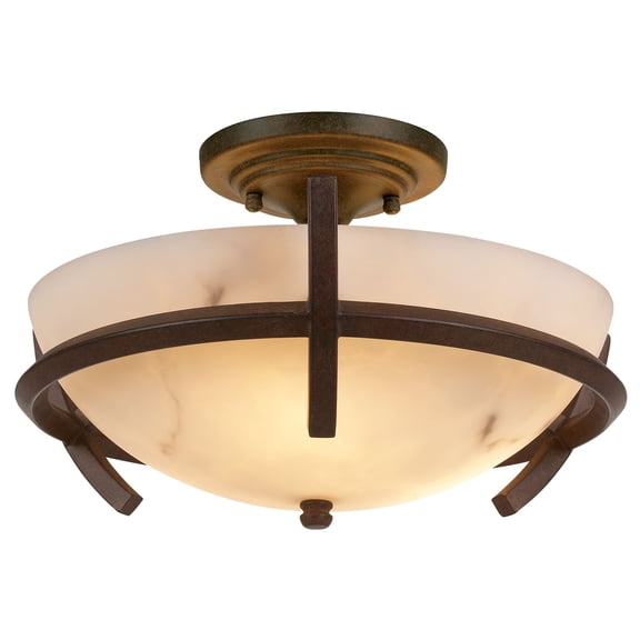 Minka Lavery - Calavera - 3 Light Semi-Flush Mount in Transitional Style - 7.75