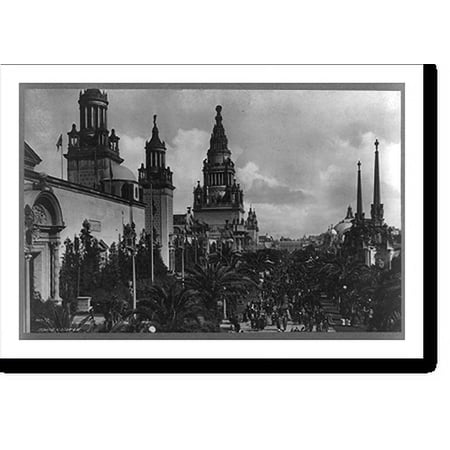 Historic Print, California - San Francisco - 1915 - Panama-Pacific Exposition: Palm Avenue, 18" x 24"