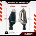thumbnail image 2 of Direccionales Para Moto Rasen Led Secuencial Tipo Aleta Universal  rojo, 2 of 6