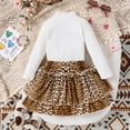 thumbnail image 2 of Toddler Baby Girl Fall Winter Outfit Turtleneck Kitted Sweater Top Plaid Layered Skirt Sets Love Heart Clothes 12M-5Y, 2 of 5