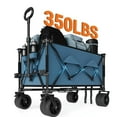 thumbnail image 2 of EDTara 35" Foldable Wagon for Beach Garden, Heavy Duty 280L Extra Large Collapsible Wagon 350lbs for Camping, All Terrain Beach Wagon with Cup Holders for Sand, 2 of 7