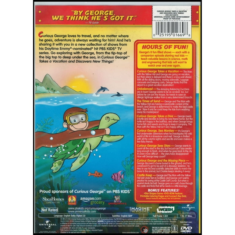 Curious George: Takes a Vacation and Discovers New Things! [DVD