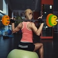 thumbnail image 3 of 40 lbs Adjustable Barbell Weight Set with PU Coated Plates, 51 Inch Steel Bars and Foam Shoulder Pad, Multi Color Home Gym Strength Training Equipment for Full Body Workout, 3 of 7